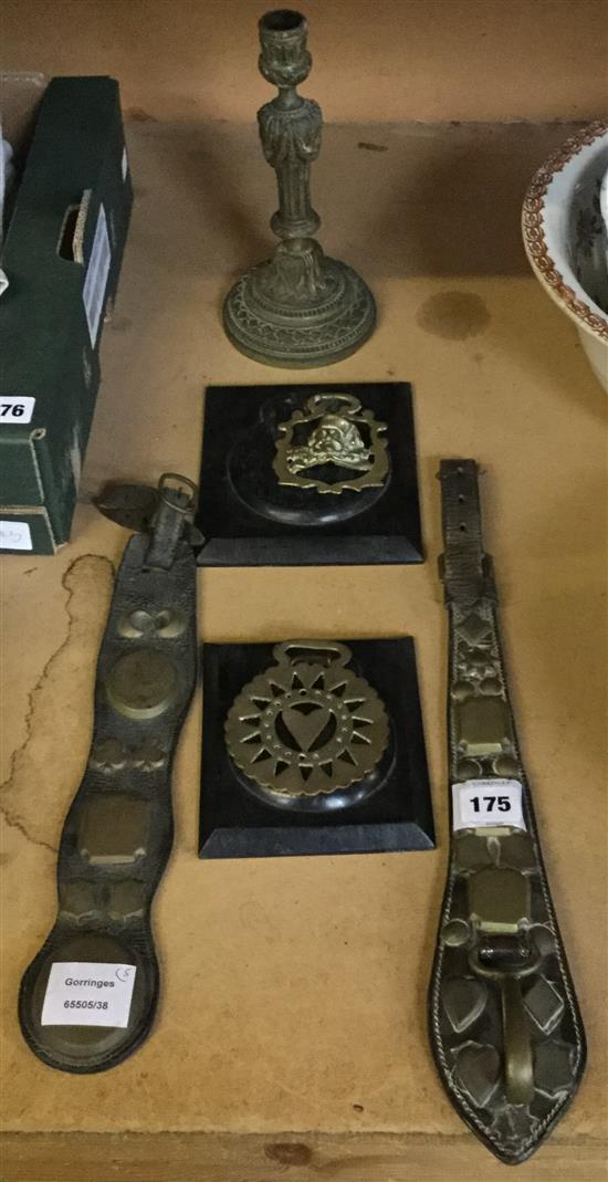 French ormolu candlestick and various martingales(-)